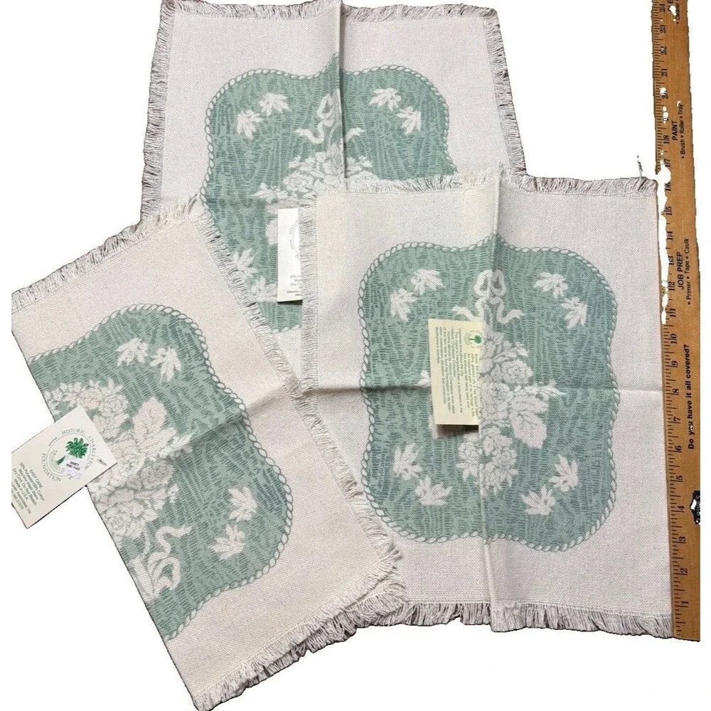 NOS Historic Charleston Foundation Carolina Damask Placemats – Set of 3